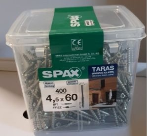 Spax-D WIROX для террасной доски 4.5*60мм 0531210450609MD (400 шт + бита)