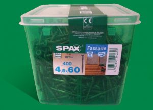 Spax для фасадов 4,5x60 мм 4547000450609 (400 шт/упак.) - двойная резьба, A2