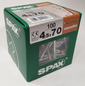 4541010450706 Шуруп Spax 4,5x70 (100 шт/упак) - Wirox