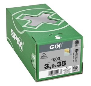 1091170390355 Шуруп Spax GIX A 3,9x35 мм - оцинкованный для гипсокартона (1000 шт/уп)